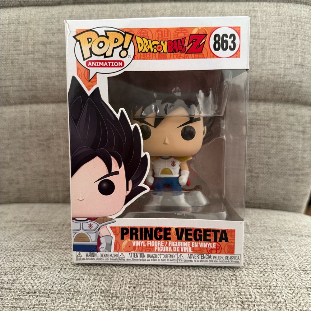 Funko Pop! Prince Vegeta Figure - Black, White, Blue